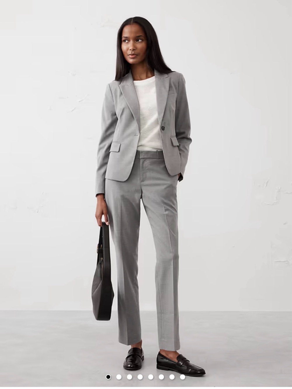 Classic Straight-Leg Gray Dress Pants size 8
